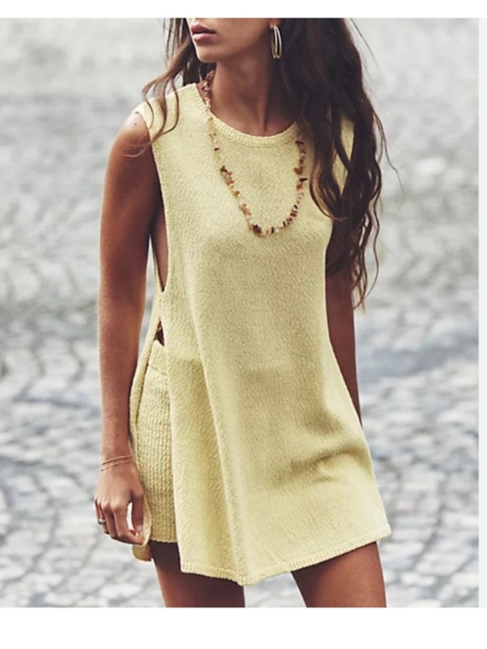 Free People Miranda Sweater small - Mellow Yellow